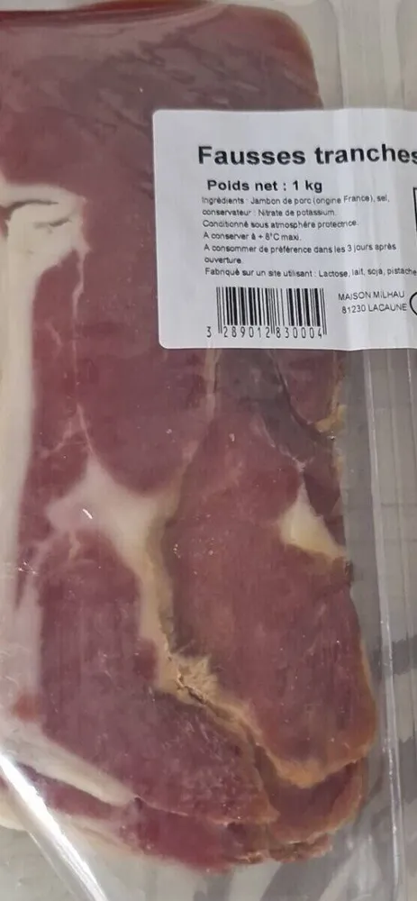 Fausses tranches de jambon