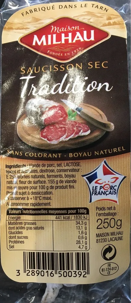 Saucisson Sec Pur Porc