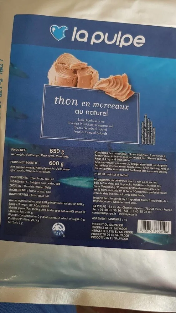 Thon en morceaux au naturel