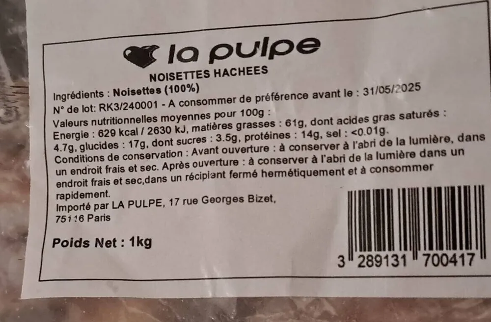 Noisette Hachée