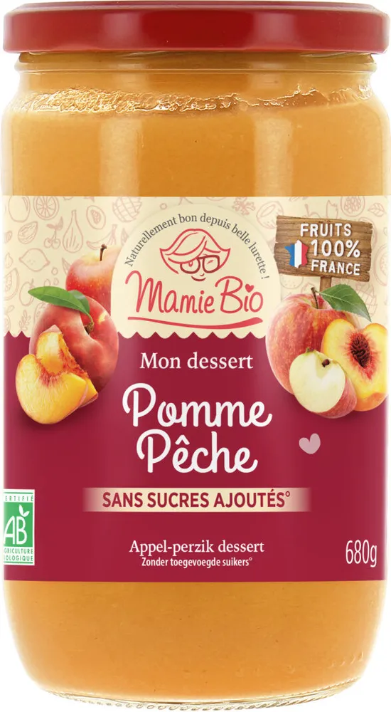 Purée de Pomme Pêche France bio