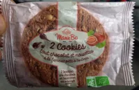 2 cookie tout chocolat et noisettes