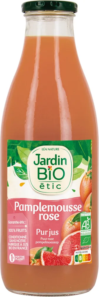 Pur jus de pamplemousse rose biologique
