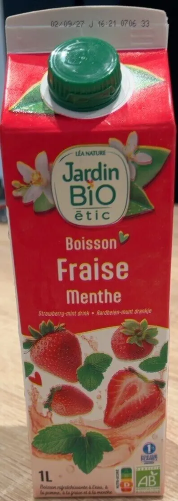 Boisson fraise menthe