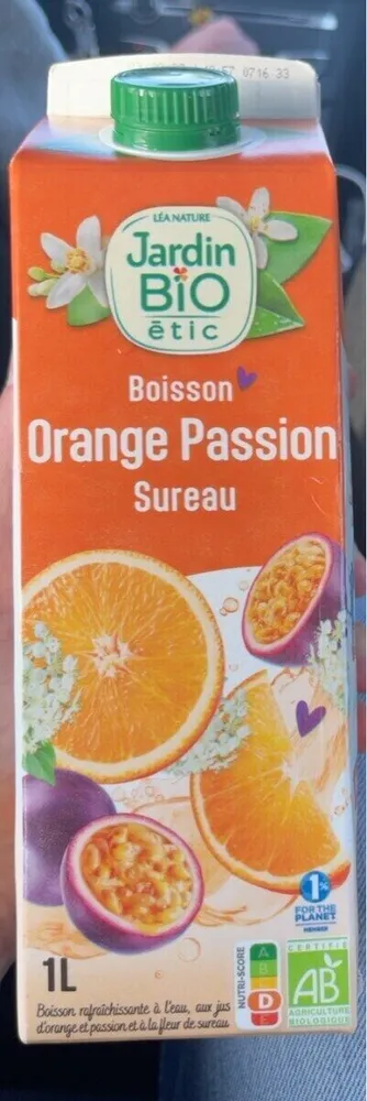 Boisson orange passion sureau