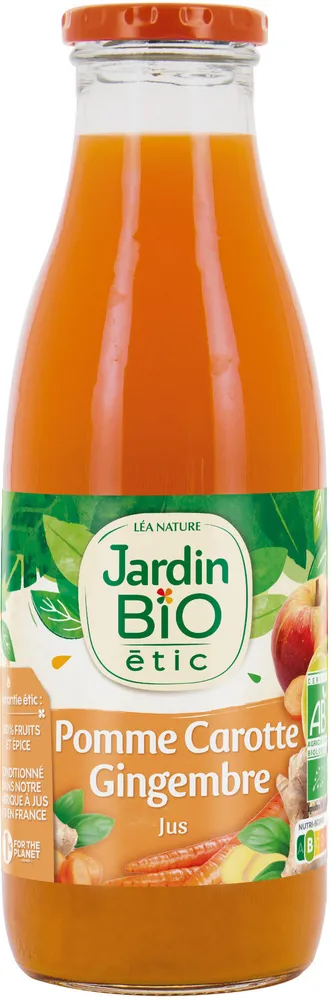 Jus pomme carotte gingembre