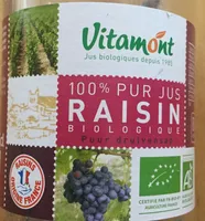 100% pur jus raisin biologique