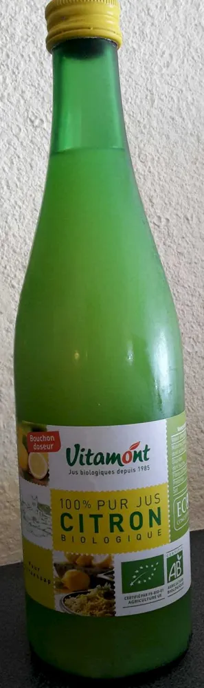 100% pur jus citron biologique