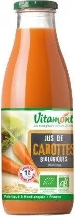Jus de carottes biologiques