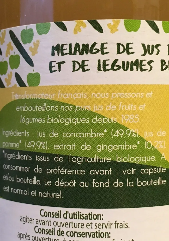 Mélange de jus de fruis et de légumes