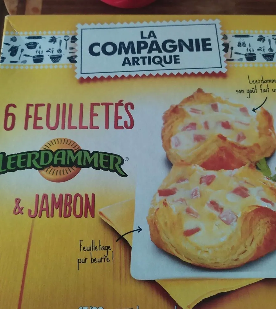 6 feuilletés leerdammer et jambon