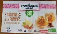 2 crumbles aux pommes & carmel au beurre salé