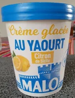 Creme glace au yaourt citron