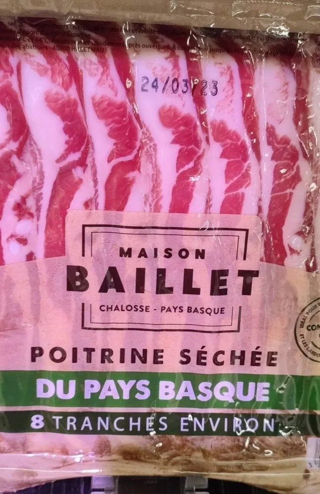 Poitrine sechee du pays basque
