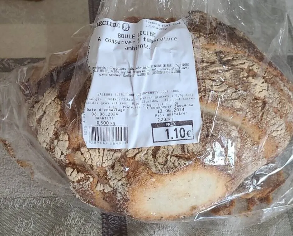 Pain 500 g sans tranche