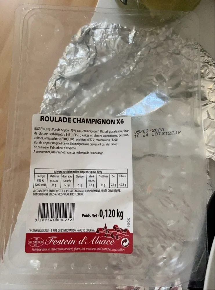 Roulade champignon