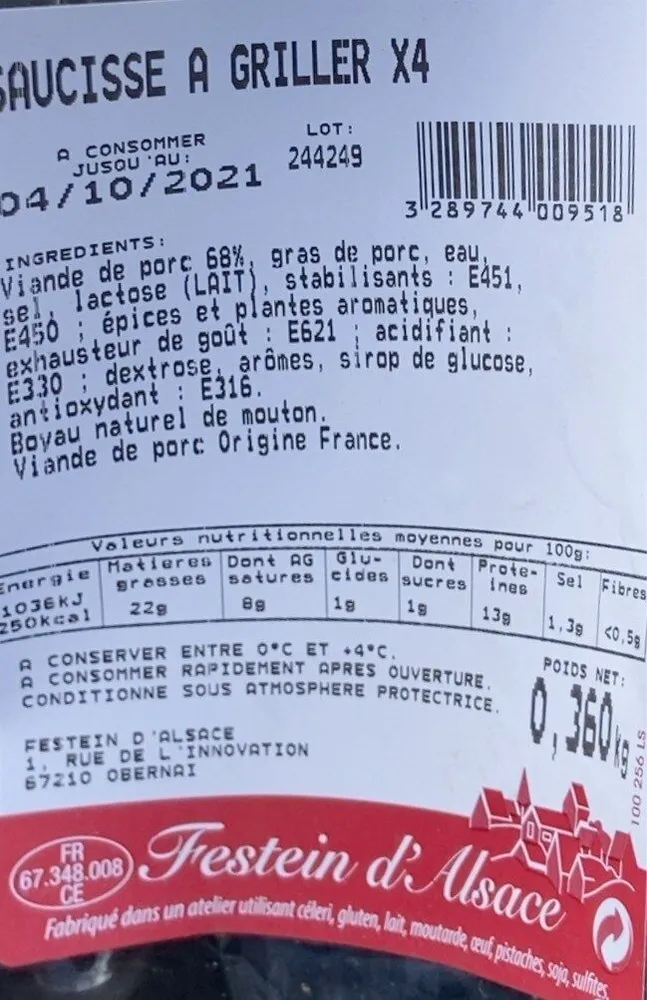 Saucisse a grillee