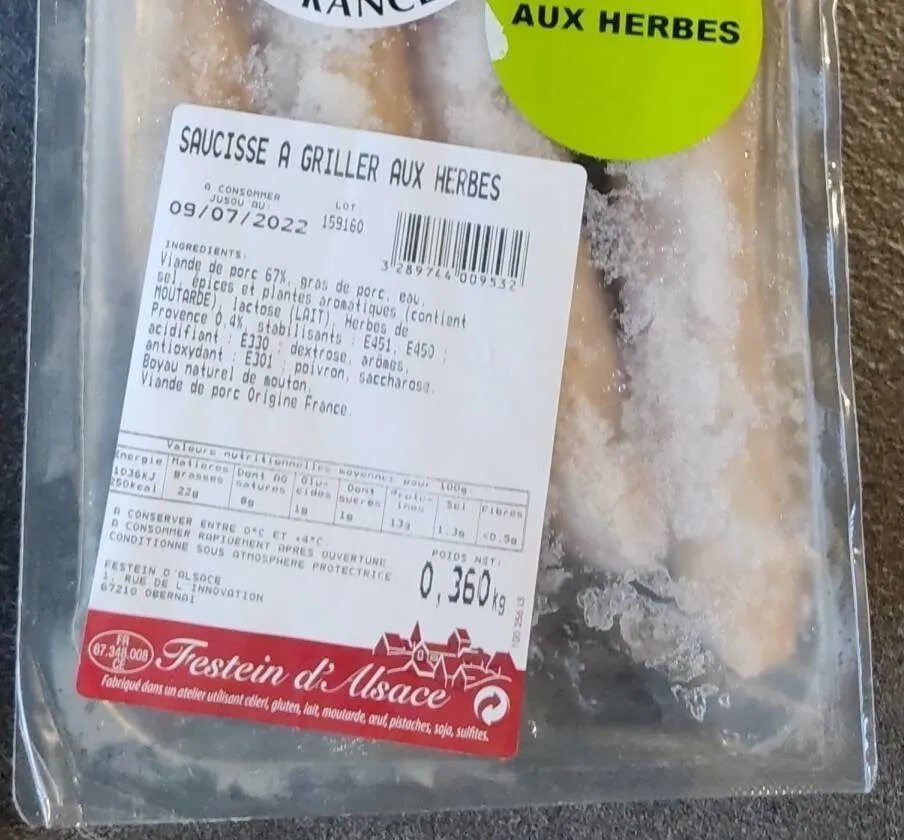 Saucisse à griller aux herbes