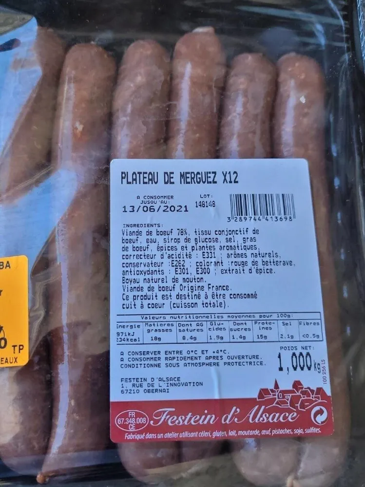 Plateau de merguez x12