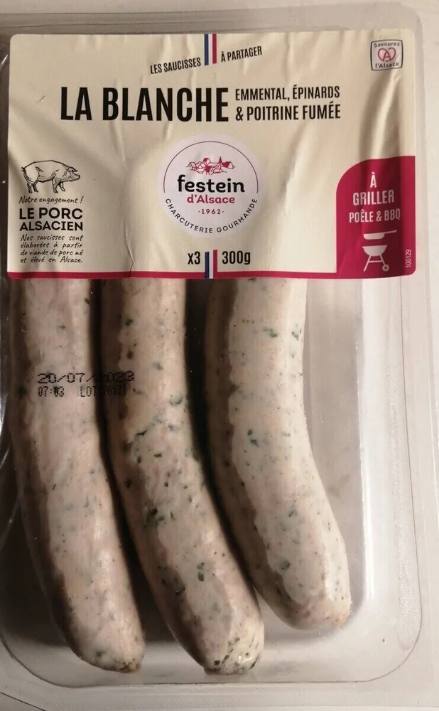 Blanche emmental épinard et poitrine fumée