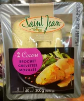 2 Cocons brochet crevettes morilles