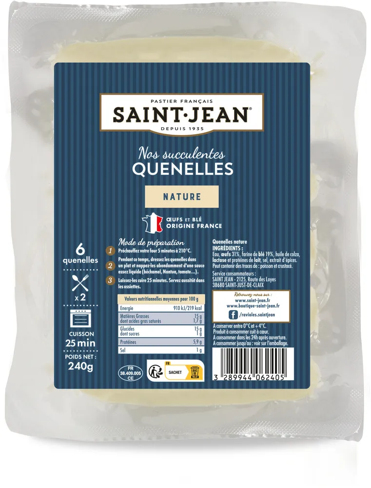 Quenelles Nature 6 quenelles