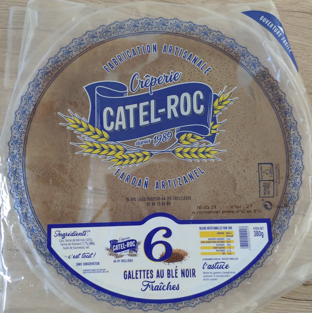 6 Galettes de blé noir fraiches