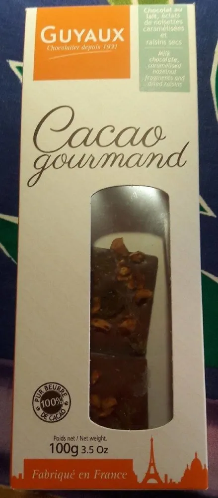 Chocolat au lait éclat de noisettes
