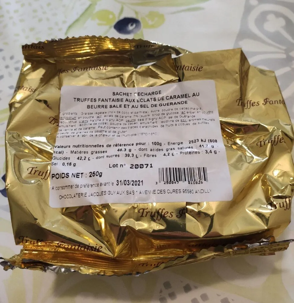 Truffes fantaisie éclats caramel au sel de Guérande