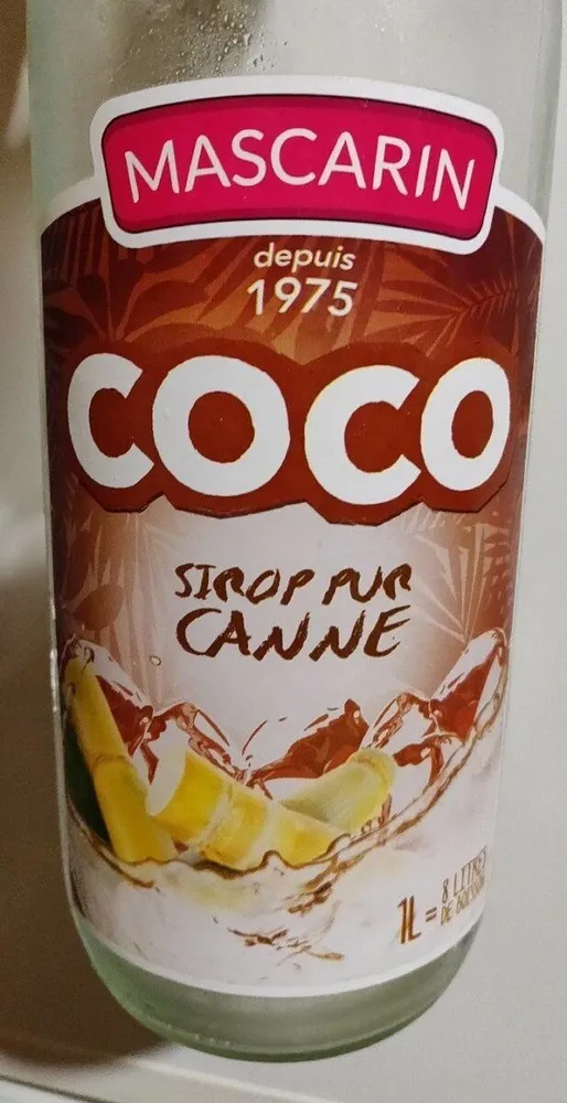Sirop goût coco