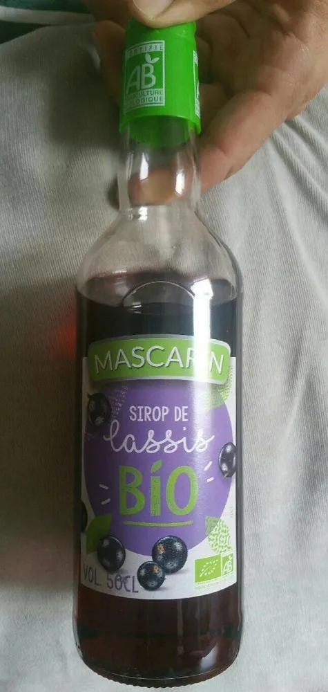 Sirop de cassis bio