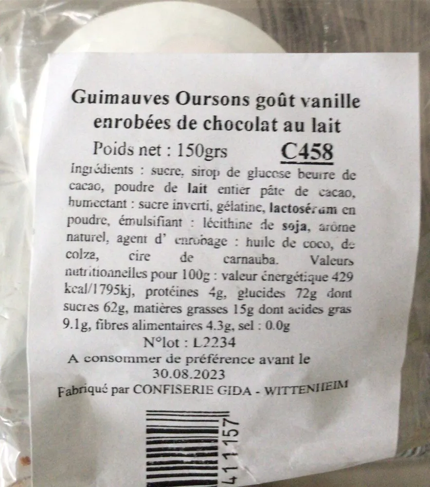 Guimauve ourson