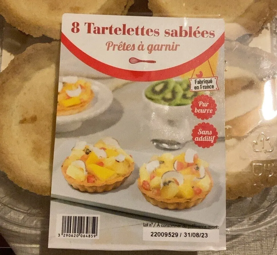 8 tartelettes sablées