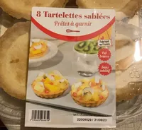 8 tartelettes sablées