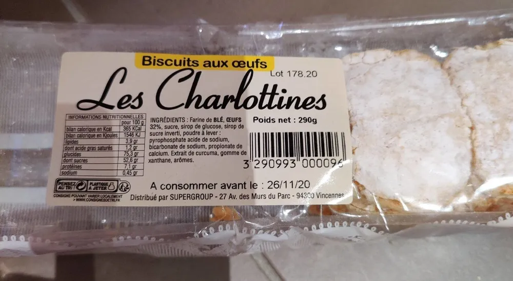 Biscuit aux oeufs - les Charlottines
