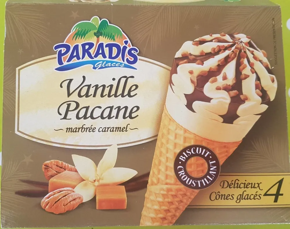 Cônes glacés vanille pacane