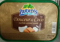 Douceur de coco marbrée caramel au lait