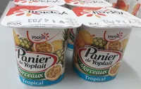 Panier de Yoplait avec morceaux tropical