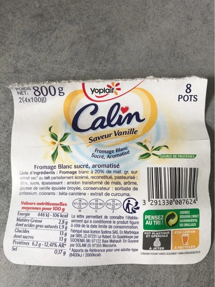 Fromage blanc vanille