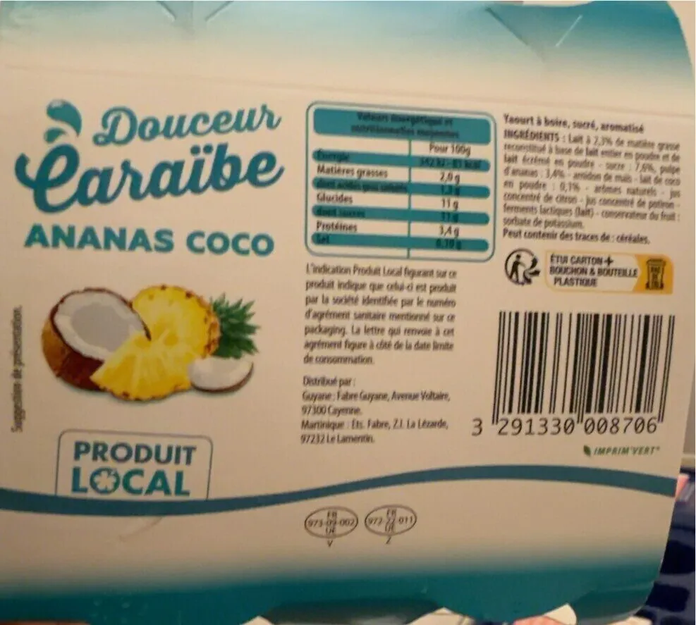 Douceur Caraïbes Ananas Coco