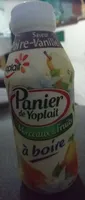 Panier de Yoplait avec petits morceaux de fruits à boire