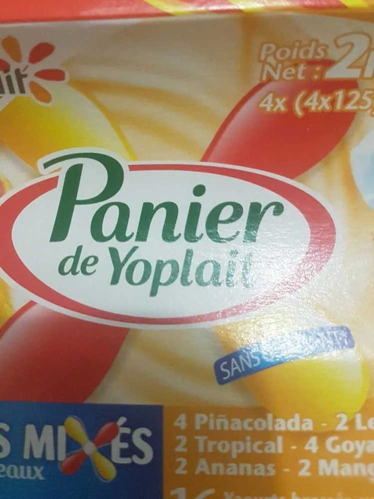 Panier de yoplait