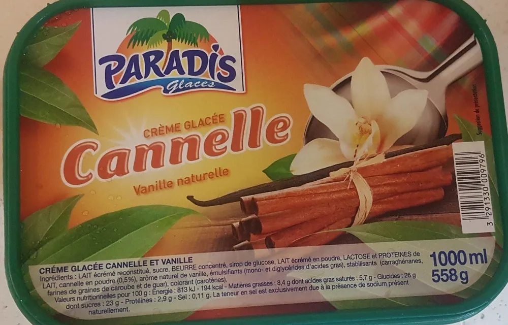 Crème glacée cannelle vanille naturelle