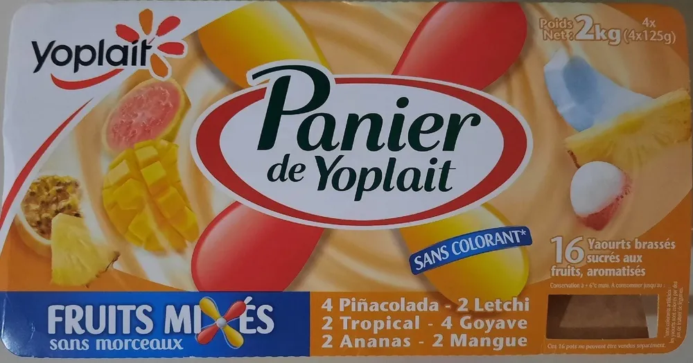 Panier de Yoplait Fruits mixés