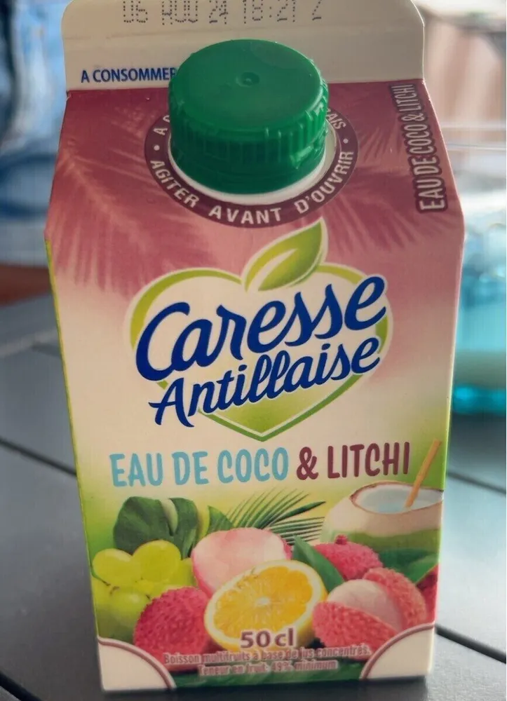 Jus eau de coco et litchi