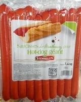 Saucisses de Strasbourg pour hot-dog géant