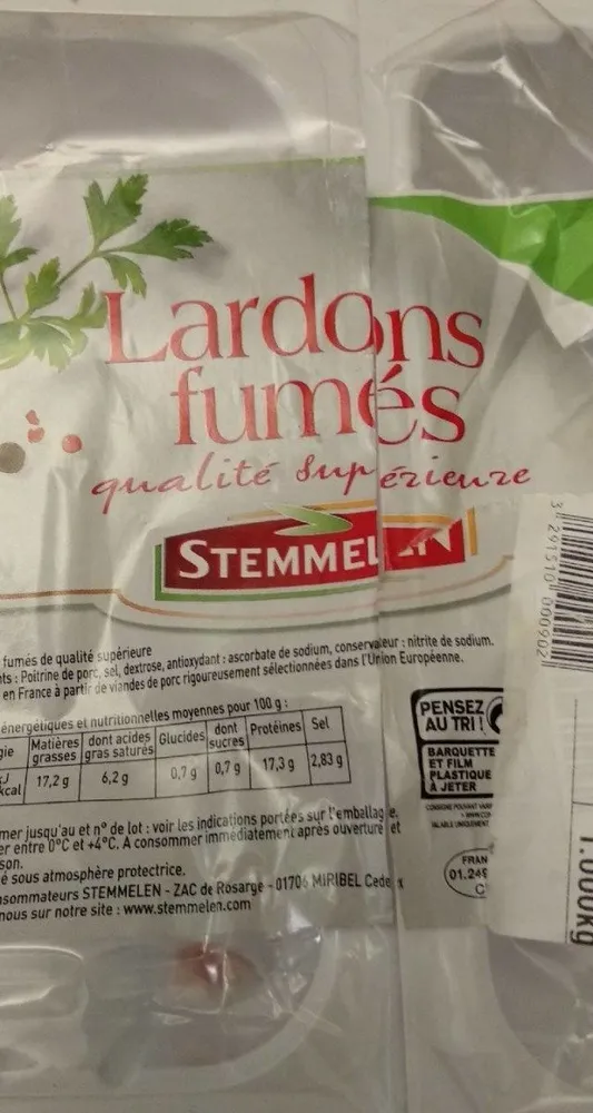 Lardons fumes qualité supérieure