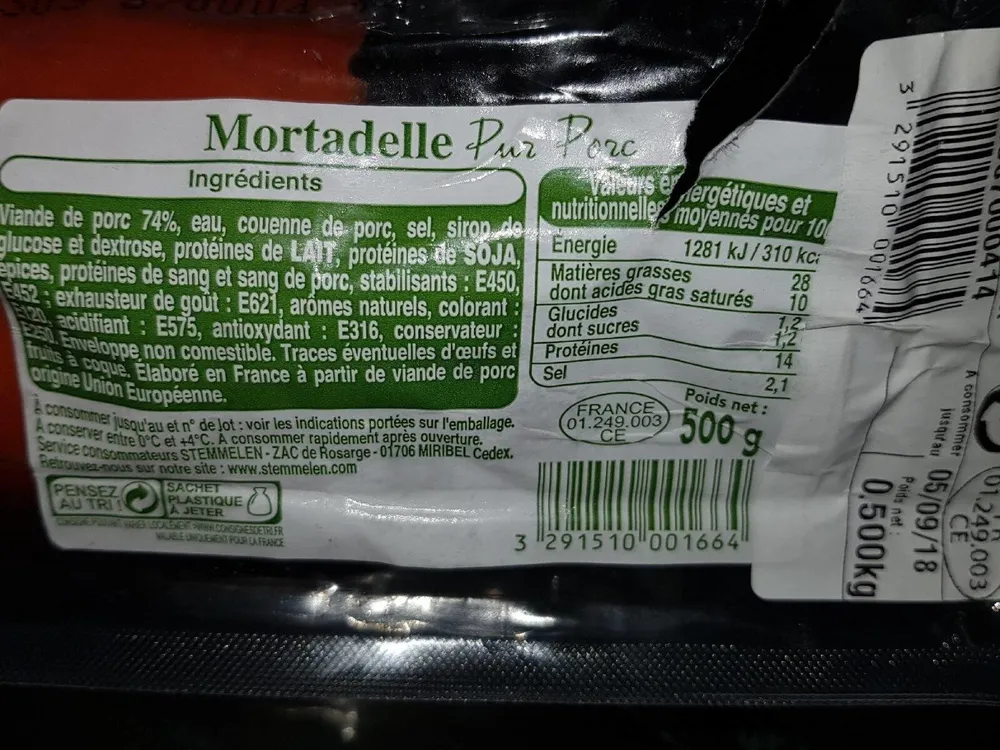 Mortadelle pur porc