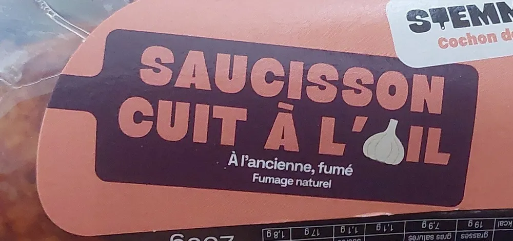 Stemmelen, Saucisson a l'ail fume boyau naturel a l'ancienne