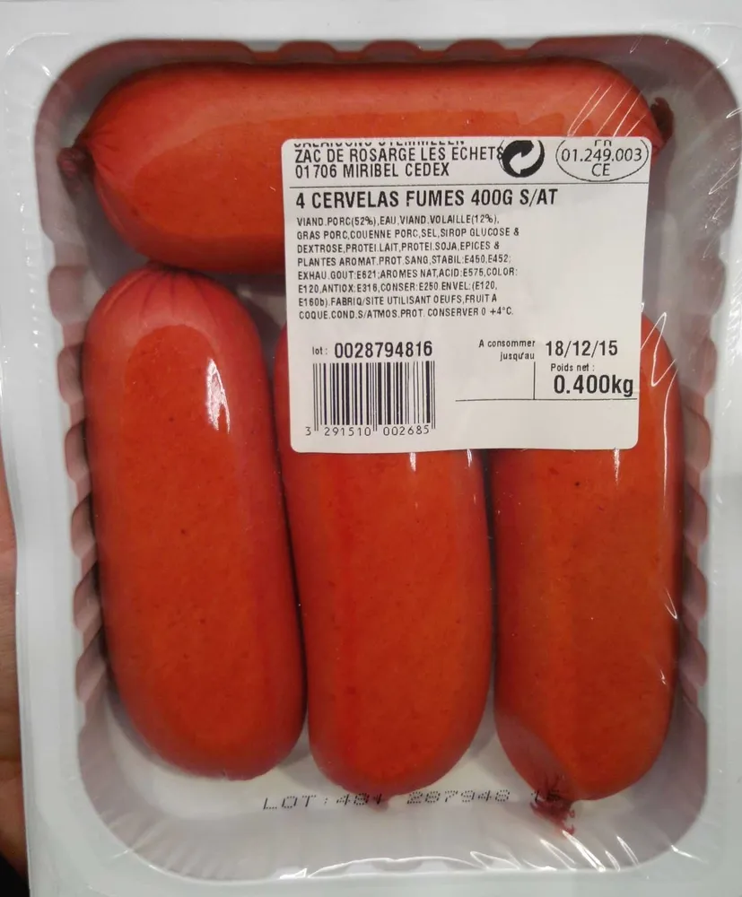 4 cervelas fumés